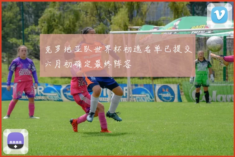 克罗地亚队世界杯初选名单已提交六月初确定最终阵容